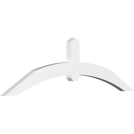 Ekena Millwork Archdale Architectural Grade PVC Gable Bracket, 60"W x 17 1/2"H x 2"D x 4"F, 7/12 Pitch GBP060X18X0204ARC00